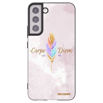 Picasee silikonowe czarne etui na Samsung Galaxy S22+ 5G - Carpe Diem