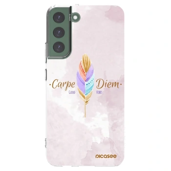 Picasee silikonowe przeźroczyste etui na Samsung Galaxy S22+ 5G - Carpe Diem