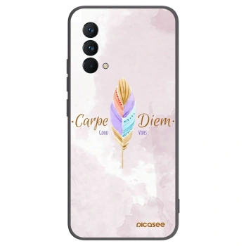 Picasee silikonowe czarne etui na Realme GT Master Edition 5G - Carpe Diem