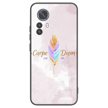 Picasee silikonowe czarne etui na Xiaomi 12 Pro - Carpe Diem