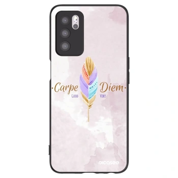 Picasee silikonowe czarne etui na OPPO A16s - Carpe Diem