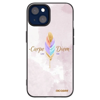 Picasee silikonowe czarne etui na Apple iPhone 14 - Carpe Diem