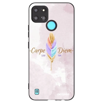 Picasee silikonowe czarne etui na Realme C21Y - Carpe Diem