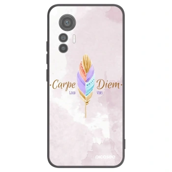 Picasee silikonowe czarne etui na Xiaomi 12 Lite - Carpe Diem