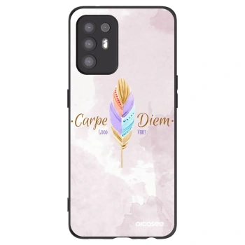 Picasee silikonowe czarne etui na OPPO A94 5G - Carpe Diem