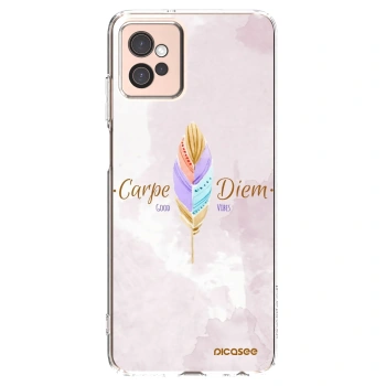 Picasee silikonowe przeźroczyste etui na Motorola Moto G32 - Carpe Diem