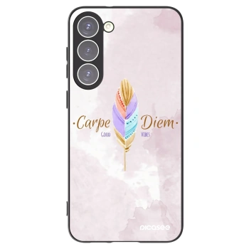 Picasee silikonowe czarne etui na Samsung Galaxy S23+ 5G - Carpe Diem