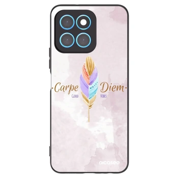 Picasee silikonowe czarne etui na Honor X8 5G - Carpe Diem
