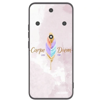 Picasee silikonowe czarne etui na Honor Magic5 Lite 5G - Carpe Diem