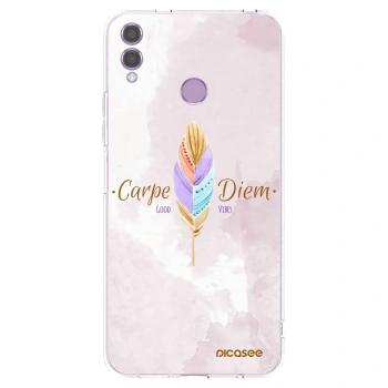 Picasee silikonowe przeźroczyste etui na Honor 8X - Carpe Diem