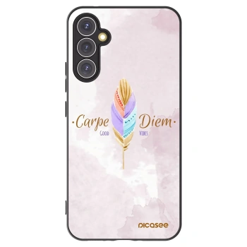 Picasee silikonowe czarne etui na Samsung Galaxy A34 5G A346B - Carpe Diem