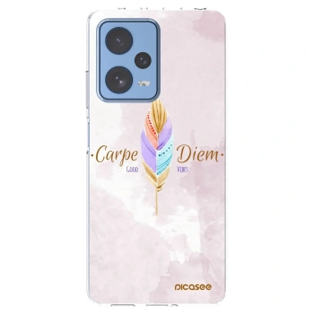 Picasee silikonowe przeźroczyste etui na Xiaomi Redmi Note 12 Pro 5G - Carpe Diem