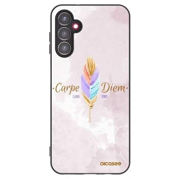 Picasee silikonowe czarne etui na Samsung Galaxy A14 4G A145R - Carpe Diem