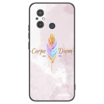 Picasee silikonowe czarne etui na Xiaomi Redmi 12C - Carpe Diem
