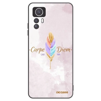 Picasee silikonowe czarne etui na Xiaomi Redmi Note 12S - Carpe Diem