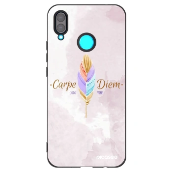 Picasee silikonowe czarne etui na Huawei Nova 3 - Carpe Diem
