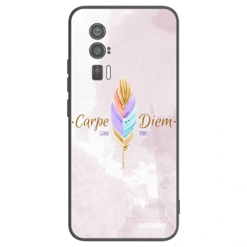 Picasee silikonowe czarne etui na Xiaomi Poco F5 Pro 5G - Carpe Diem