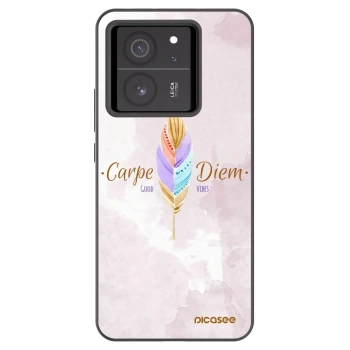 Picasee silikonowe czarne etui na Xiaomi 13T - Carpe Diem