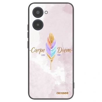 Picasee silikonowe czarne etui na Realme 10 4G - Carpe Diem