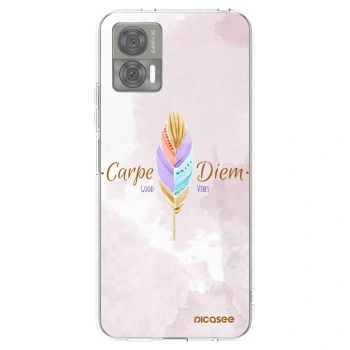 Picasee silikonowe przeźroczyste etui na Motorola Edge 30 Neo - Carpe Diem
