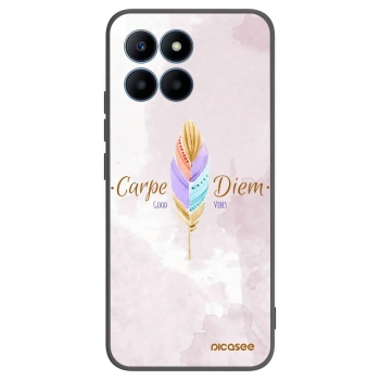 Picasee silikonowe czarne etui na Honor 70 Lite - Carpe Diem