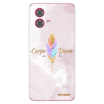 Picasee silikonowe przeźroczyste etui na Motorola Moto G84 5G - Carpe Diem