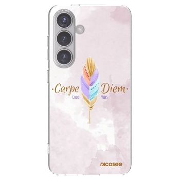 Picasee silikonowe przeźroczyste etui na Samsung Galaxy S24 S921B 5G - Carpe Diem