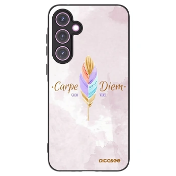 Picasee silikonowe czarne etui na Samsung Galaxy A35 5G A356B - Carpe Diem