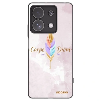 Picasee silikonowe czarne etui na Xiaomi Redmi Note 13 Pro 4G - Carpe Diem