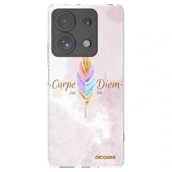 Picasee silikonowe przeźroczyste etui na Xiaomi Redmi Note 13 Pro 4G - Carpe Diem
