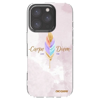 Picasee silikonowe przeźroczyste etui na Apple iPhone 16 Pro - Carpe Diem