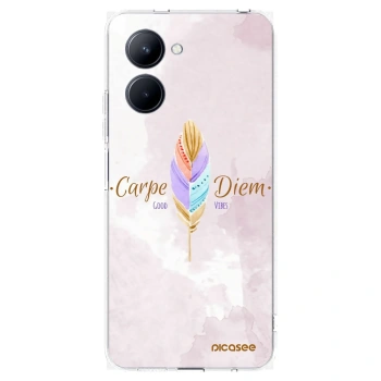 Picasee silikonowe przeźroczyste etui na Realme C33 (2023) - Carpe Diem