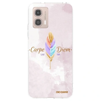 Picasee silikonowe przeźroczyste etui na Motorola Moto G53 5G - Carpe Diem