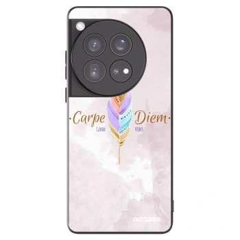 Picasee silikonowe czarne etui na OnePlus 12 5G - Carpe Diem