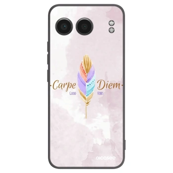 Picasee silikonowe czarne etui na OnePlus Nord 4 - Carpe Diem