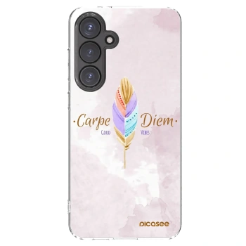 Picasee silikonowe przeźroczyste etui na Samsung Galaxy S24 FE S721B - Carpe Diem