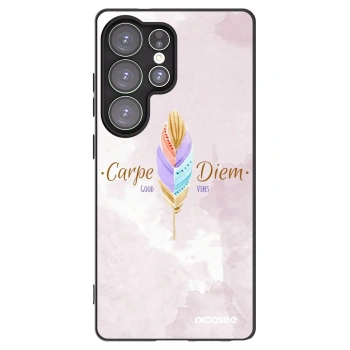 Picasee silikonowe czarne etui na Samsung Galaxy S25 Ultra 5G - Carpe Diem