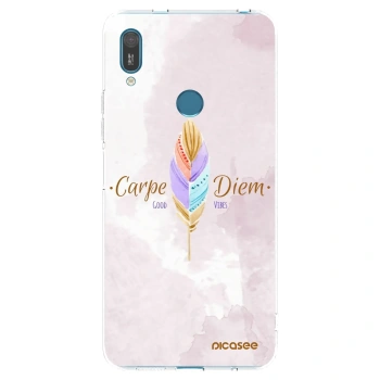 Picasee silikonowe przeźroczyste etui na Huawei Y7 2019 - Carpe Diem