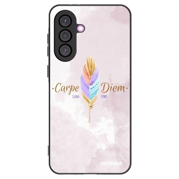 Picasee silikonowe czarne etui na Samsung Galaxy A36 5G - Carpe Diem