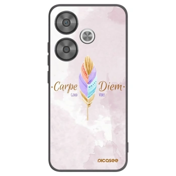 Picasee silikonowe czarne etui na Xiaomi Poco F6 - Carpe Diem