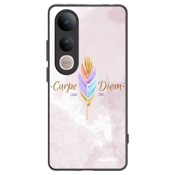 Picasee silikonowe czarne etui na Vivo V50 Lite 5G - Carpe Diem