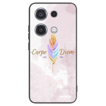Picasee silikonowe czarne etui na Xiaomi Redmi Note 14S - Carpe Diem