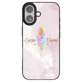 Picasee silikonowe czarne etui na Apple iPhone 17 - Carpe Diem