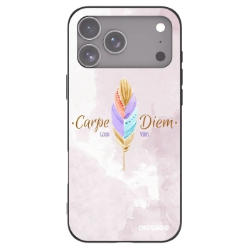 Picasee silikonowe czarne etui na Apple iPhone 17 Pro Max - Carpe Diem