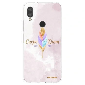 Picasee silikonowe przeźroczyste etui na Xiaomi Redmi 7 - Carpe Diem