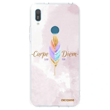 Picasee silikonowe przeźroczyste etui na Huawei Y6 2019 - Carpe Diem