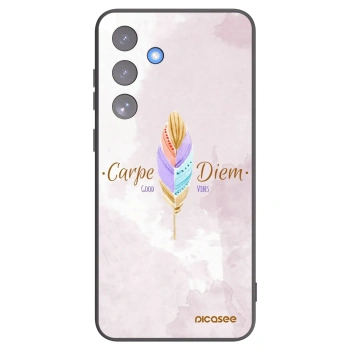 Picasee silikonowe czarne etui na Samsung Galaxy S25 FE 5G - Carpe Diem