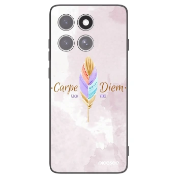 Picasee silikonowe czarne etui na Motorola Edge 60 Fusion - Carpe Diem