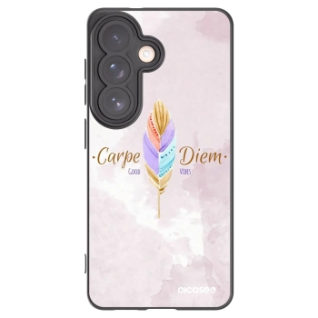 Picasee silikonowe czarne etui na Samsung Galaxy S26 - Carpe Diem