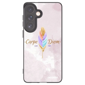 Picasee silikonowe czarne etui na Samsung Galaxy S26+ - Carpe Diem
